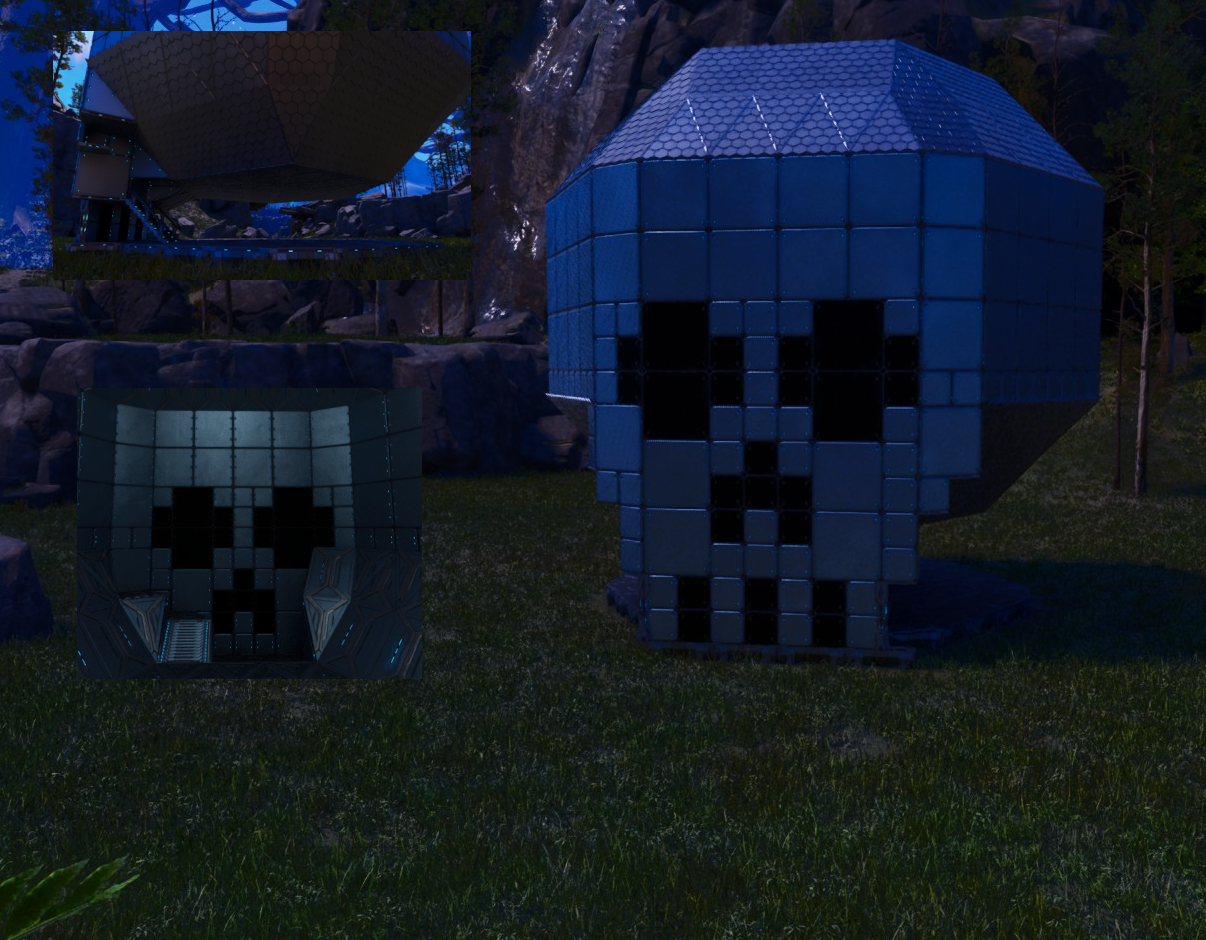 3d Skull Base {EMPTY} - ARK Building Template