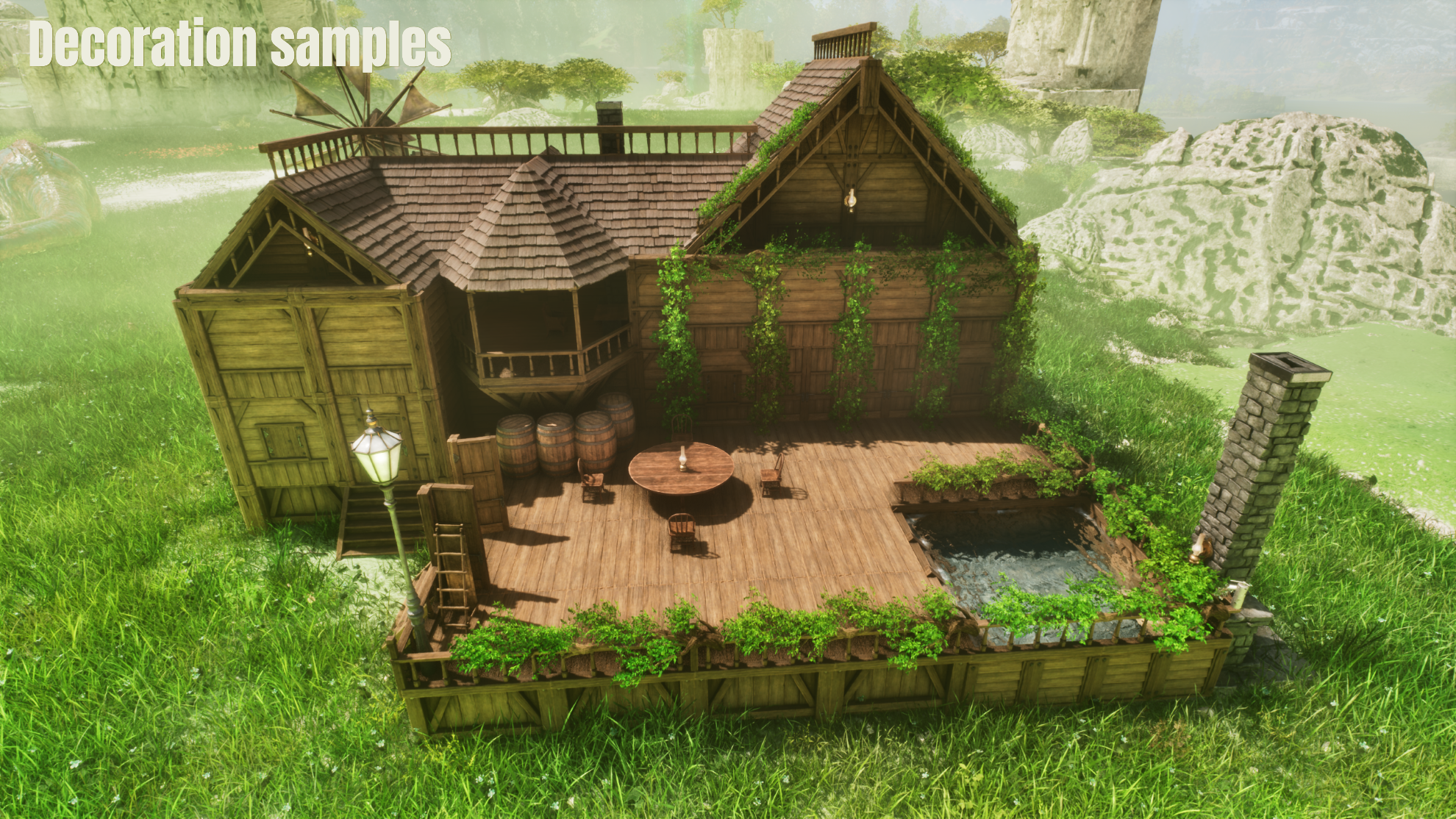 Small wood house(Decorative base) - ARK Building Template