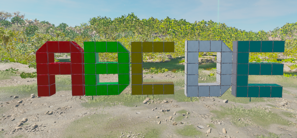 Alphabet Letters ( A B C D E ) - Шаблон постройки в ARK