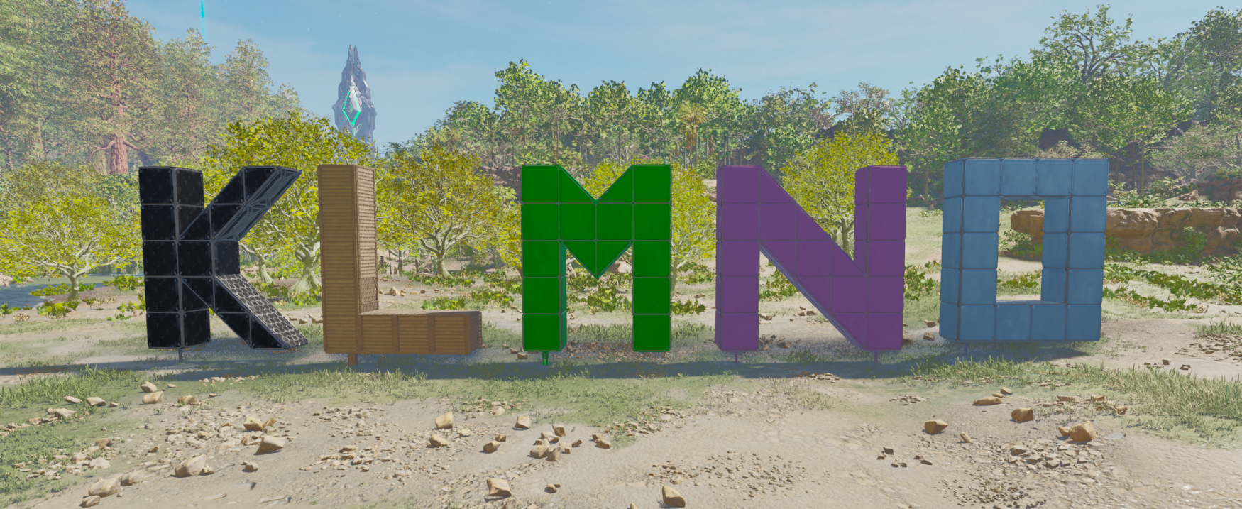 Alphabet Letters ( K L M N O ) - Plantilla de construcción de ARK