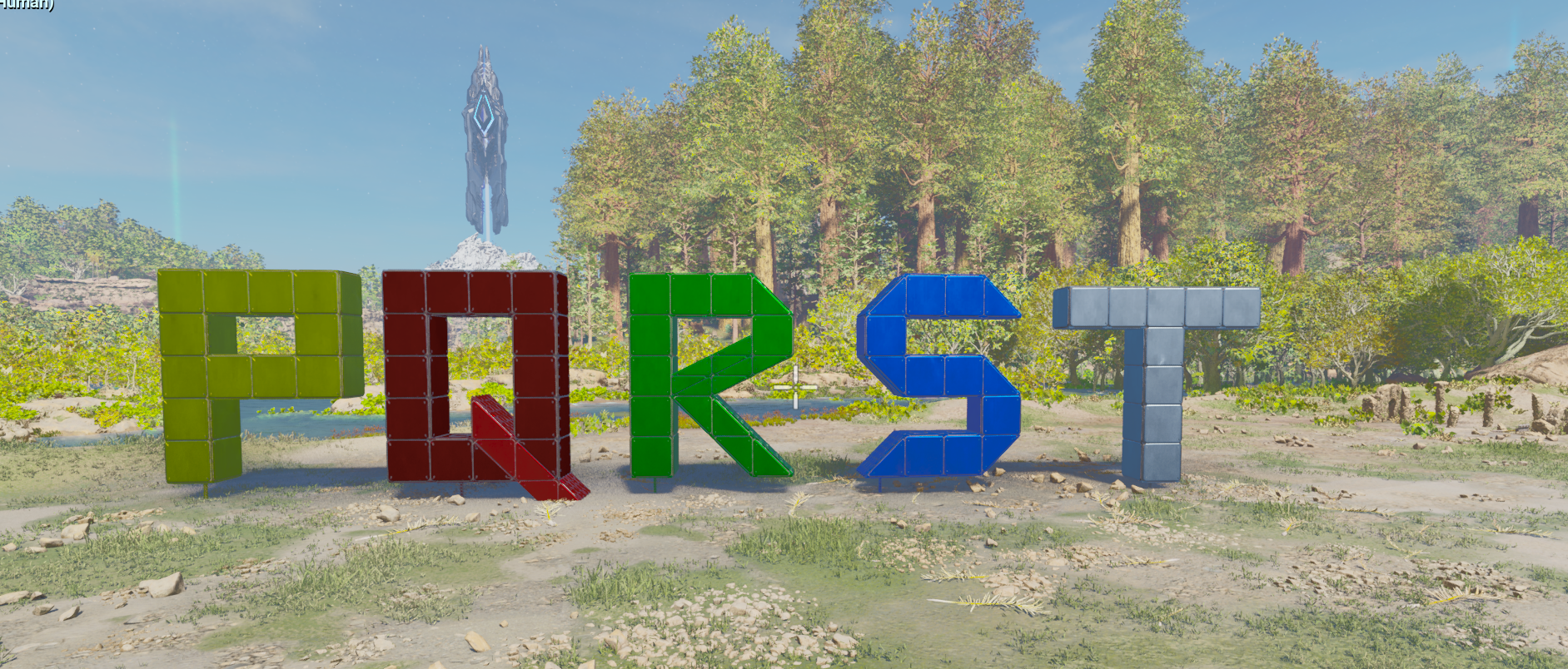 Alphabet Letters ( P Q R S T ) - Plantilla de construcción de ARK