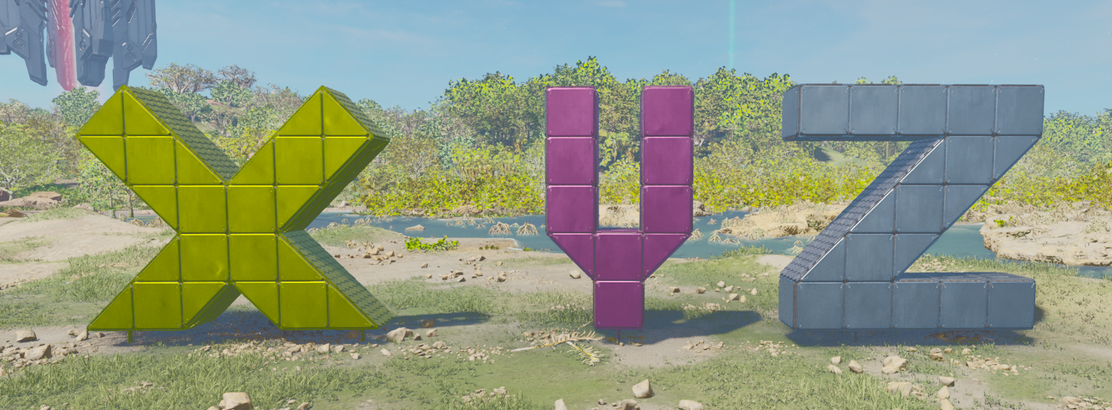 Alphabet Letters ( X Y Z ) - ARK Building Template
