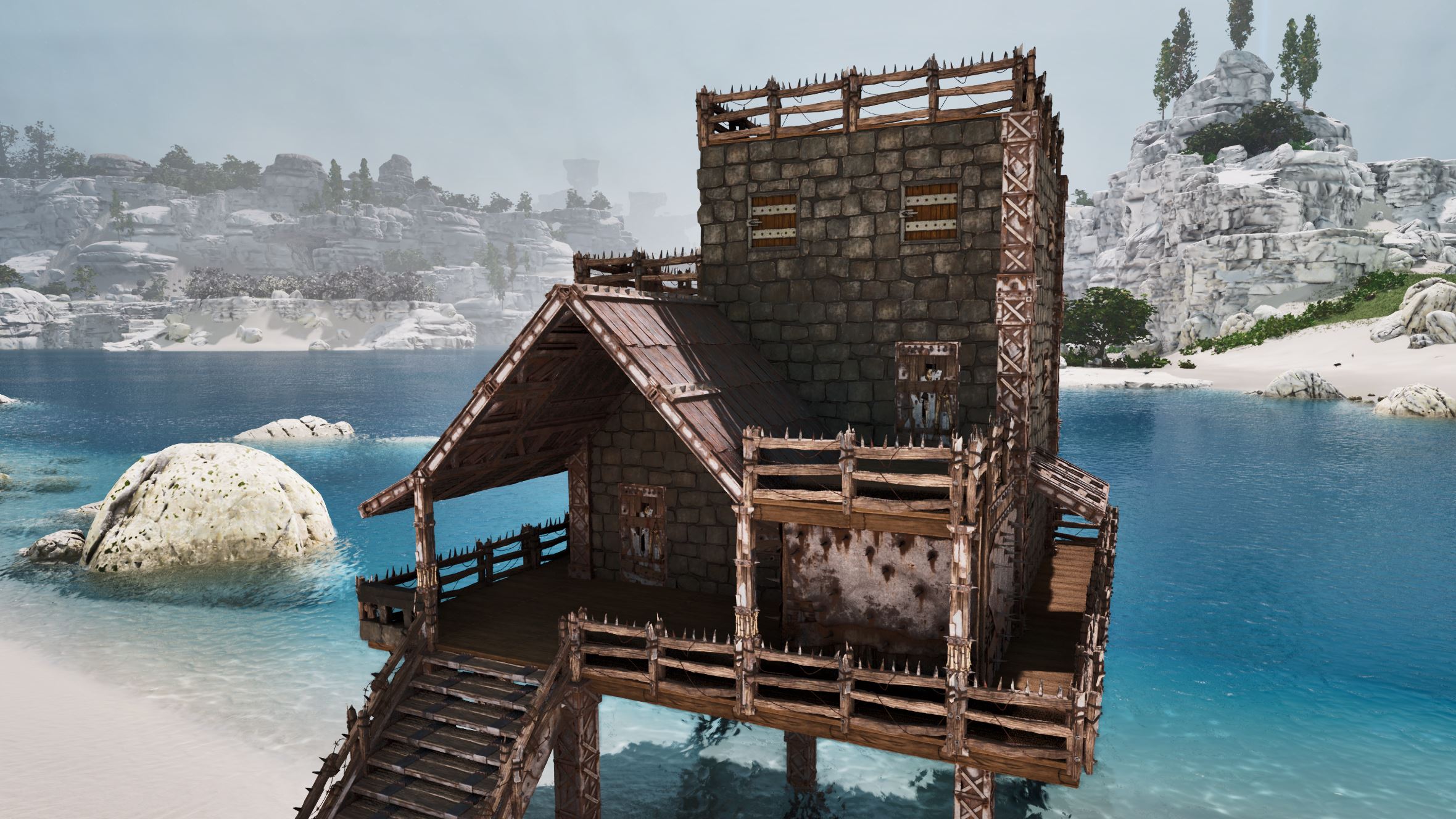 Pixeleen's Starter Stone Base 02 - ARK Building Template