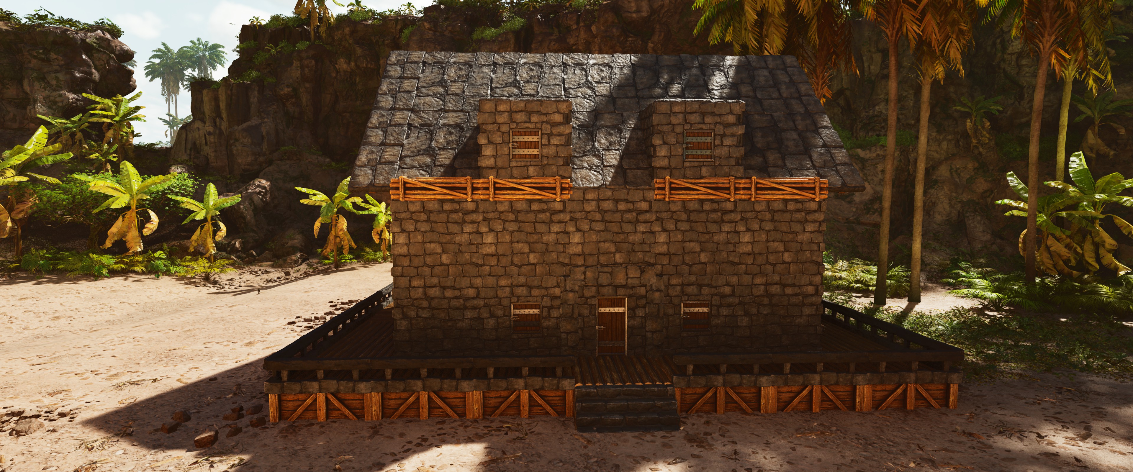 Ekratos Small stone house - ARK Building Template